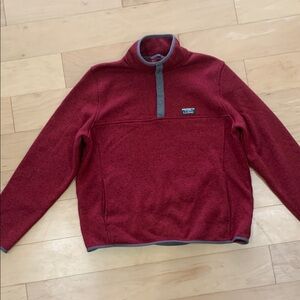 L.L.Bean Men tight knit pullover
Size XL color burnt orange
1/4  4 snaps